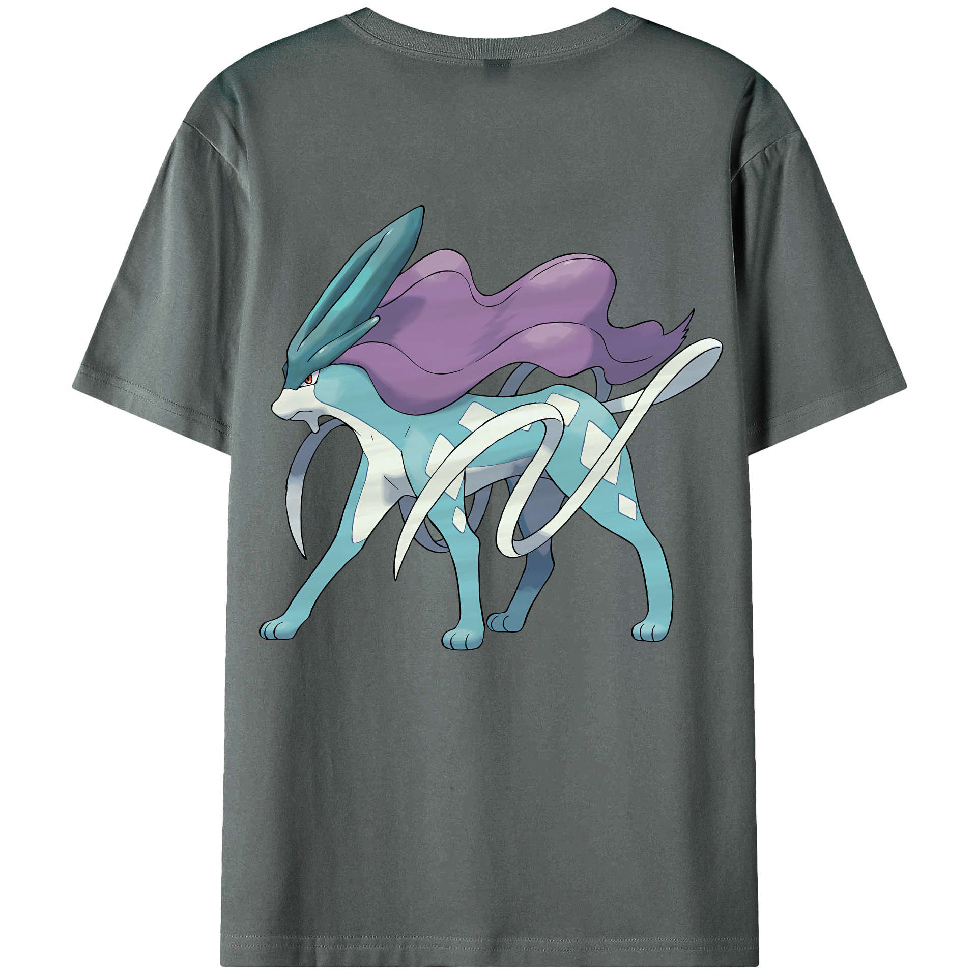 （画像用） ポケットモンスター Pokémon 綿100％ メンズ半袖Tシャツ（バックプリント） 通気性